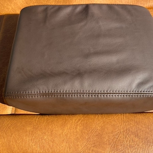 Fits Infiniti QX60 SUV 2014 2015 2016 2017 2018 2019 2020 new Armrest Lid Cover Center Console Armrest Brown Genuine Leather Skin Part only