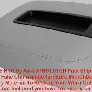 For Chevy Tahoe, Suburban 2007 2008 2009 2010 2011 2012 2013 Armrest cover for Center Console lid (Vinyl part only) GM color Lt titaniumGrey