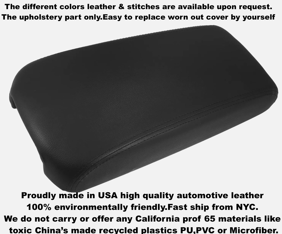 For Nissan Maxima 2009 2010 2011 2012 2013 2014 new Armrest Lid Cover Center Console Armrest Black Italian Top Grain Leather Skin Part only