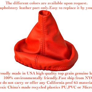 For Chevrolet Corvette C6 2005-2013 Automatic New gear gaiter Shift Boot Genuine top grain RED torch color automotive HQ Leather