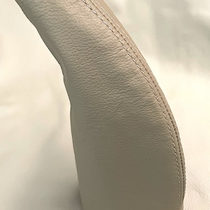 1990-2004 Mazda Miata Beige Genuine automotive Leather Brand new Emergency hand brake BOOT cover Beige top stitches made by aaaupholster.com