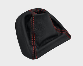 Fits Porsche 987 Boxster 2004-2011 Black Genuine Italian Leather Red Top stitches New Shift boot for Manual Shifter USA Made Direct fitment