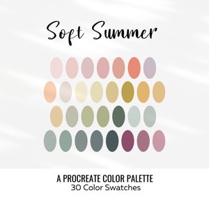 Soft Summer Procreate Color Palette