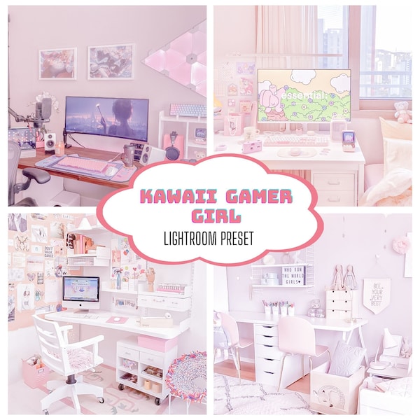 Kawaii Pink Gamer Girl Lightroom Preset Desktop/Mobile