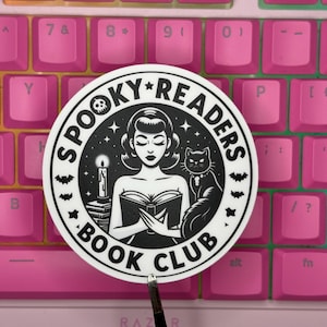 Handmade Vinyl sticker - "Spooky Readers book club" image 1