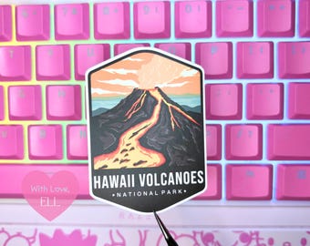 Handmade Vinyl sticker  - "Hawaii Volcanoes National park "