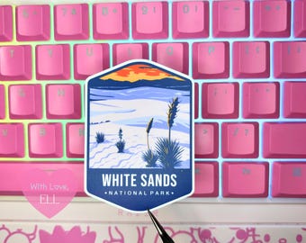 Handmade Vinyl sticker  - "White Sands National park "