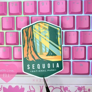 Handmade Vinyl sticker  - "Sequoia National park "