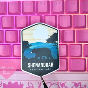 Handmade Vinyl sticker  - "Shenandoah National park "