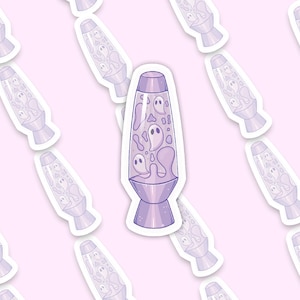 Handmade Vinyl sticker  - "Cute Spooky Ghost lava lamp"