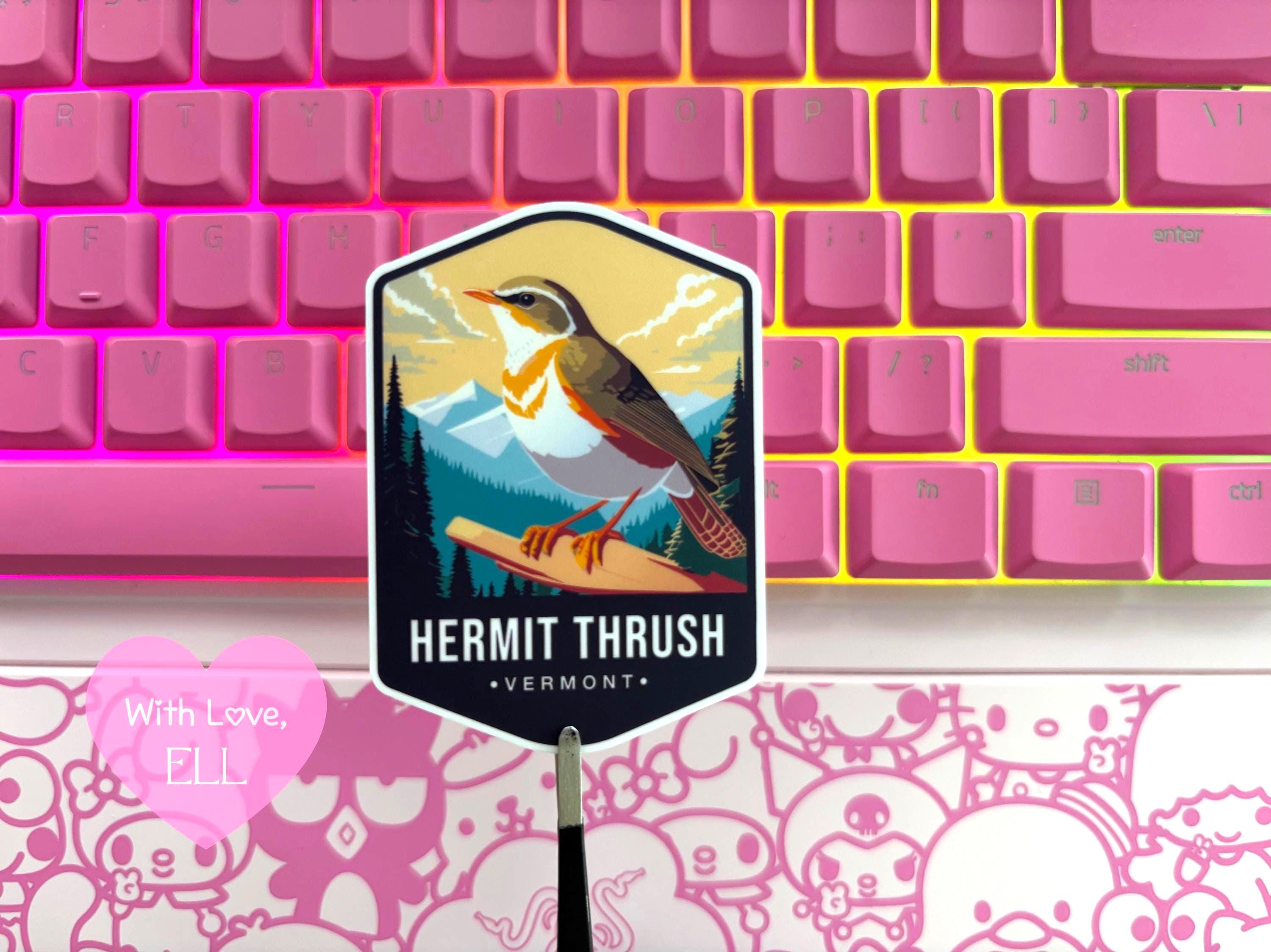 Thrush Bird Sticker Handmade Vinyl Sticker -