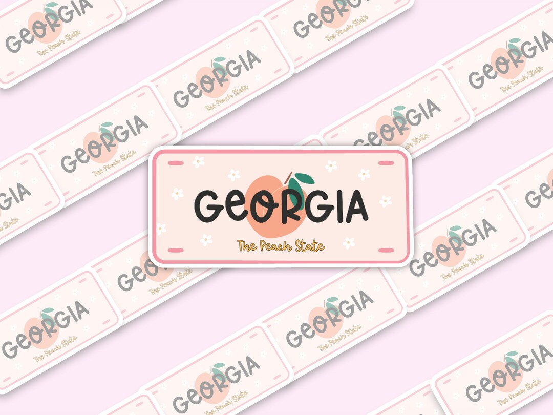 Handmade Vinyl Sticker - "georgia" State License Plate - Etsy