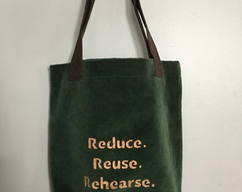 RRR Tote Bag- Green and Gold