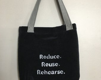 RRR Tote bag- black and silver