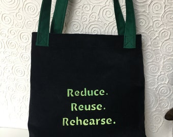 RRR Tote bag- black and green