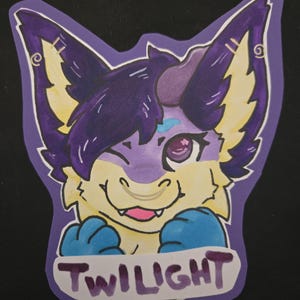 Custom fursona badge