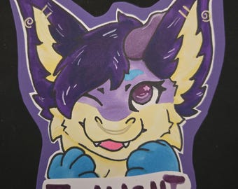 Custom fursona badge