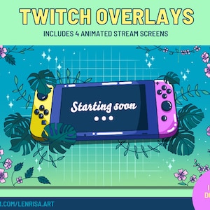 Animated Stream Screens | Floating Switch | Aesthetic Overlay | Starting Soon | Be Right Back | Stream Ending | Offline