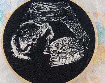 Benutzerdefinierte 3,5 oder 5,5 Zoll Ultraschall Stickerei | Babysonogramm |