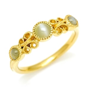 Chrysoberyl Cat&#39;s Eye Ring: Sterling Silver Wedding Band, Astrological Gemstone