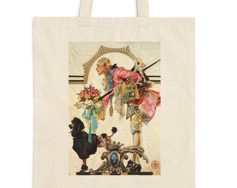 Palace of Versailles Dog | Cute Dog Gift | Cute Canvas Tote Bag Animal Lover Gift Aesthetic Tote