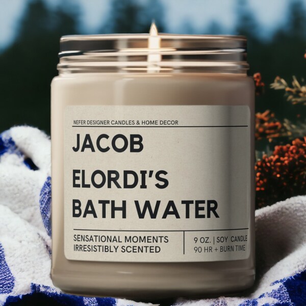 Jacob Elordi Bath Water Candle | The Saltburn Candle | Customize Your Scents for a Personalized Ambiance | Saltburn Celebrity Soy Candle