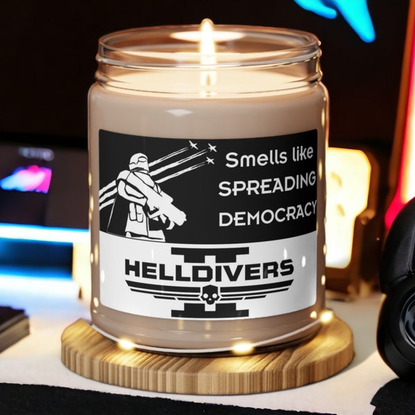 HellDivers 2 Inspired Soy Candle | HellDivers Fan Gift | Birthday Gift for Him | Gift for Gamer
