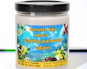 Palworld Inspired Soy Candle | Customize Your Scents for a Personalized Palworld Experience | Gift for Gamer | Anime Video Game Candle