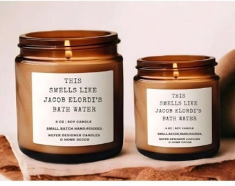 This Smells Like Jacob Elordi's Bath Water Candle | Small Batch Hand-Poured Organic Soy Candle | The Best of Best Saltburn Movie Gift Candle