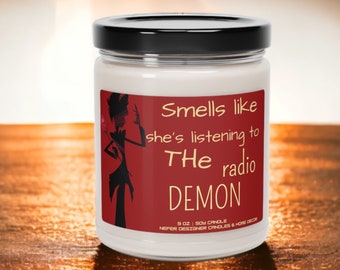 Hazbin Hotel-The Radio Demon Soy Candle | Customize Your Scents for a Personalized Hazbin Hotel Experience | Personalize Anime Soy Candle