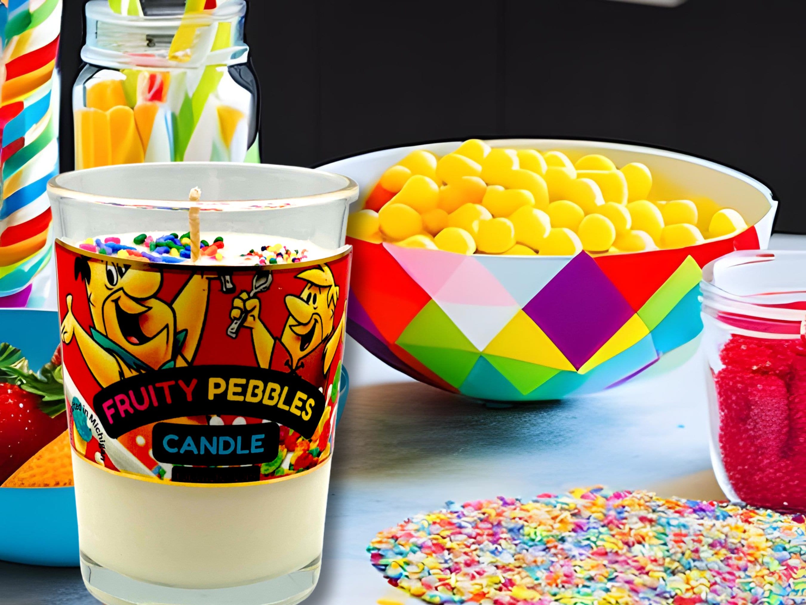 Rainbow Colors Wax Melt Cubes Fruity Pebbles Fruit Loops Colored
