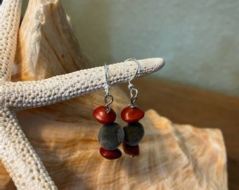 Mgambo earrings with red seeds