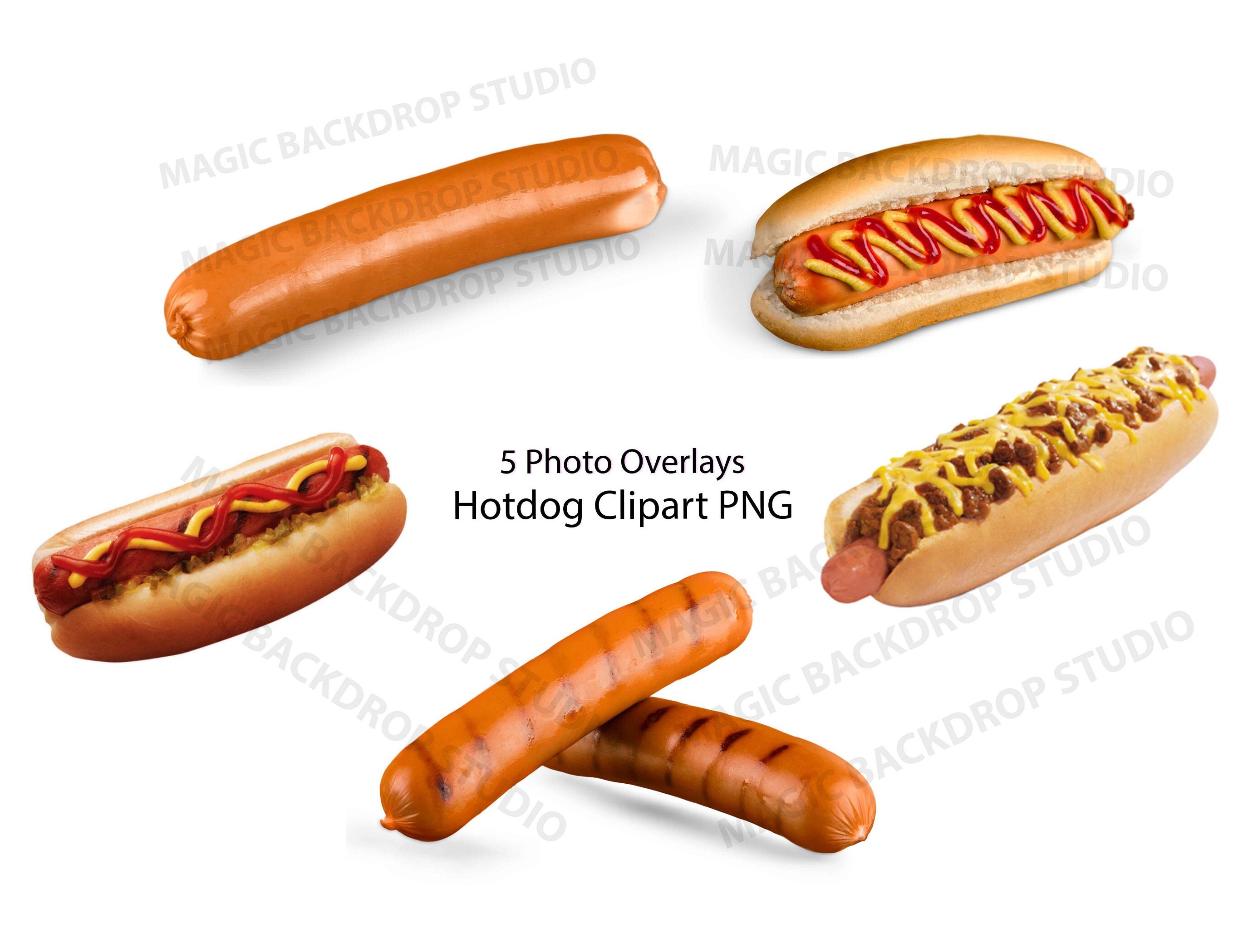 Hotdog Hotdogs PNG Bundles Frank Sausage Bun Wiener Bundle Meat Clip