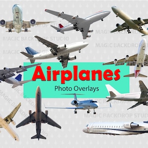 Airplane aeroplane airbus flying plane jet clip art Overlay Photoshop Overlays templates Prop Digital Scrapbooking Composite PNG Clipart