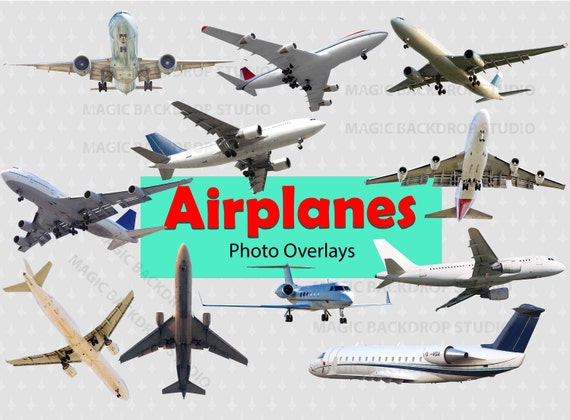 Airplane Aeroplane Airbus Flying Plane Jet Clip Art Overlay - Etsy Canada