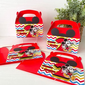 Mickey Mouse Birthday Treat Box: Personalized Party Favor