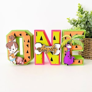 Pebbles Flintstones 3D Letter: Birthday Party Decoration