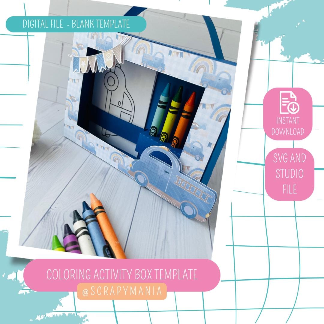 Lote De 25 Kits De Colorear Para Niños Con 6 Lápices, Sacapuntas Y 20 Plantillas Por Set | Caja Portátil De 7,4x9x1,5 Cm – Ideal Para Fiestas Y Colegios