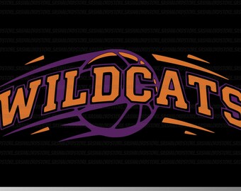 Wildcats basketball svg, fan design, Cricut file, Vector, Silhouette, Wildcats cheer, Wildcats PNG, DXF, EPS, Basketball team, sublimation