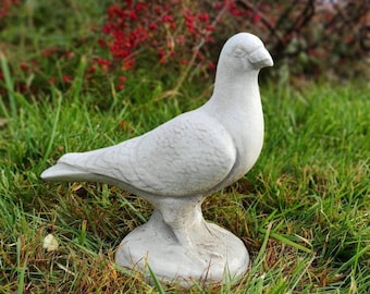 Entzückende Taubenstatue, Betontaubenfigur, Freiheitsvogelskulptur, Vogeldekoration, Outdoor-Ornament, Steintaube, Taubenornament, Gartenkunst