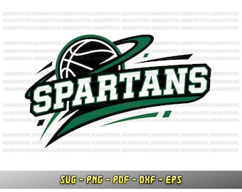 Spartans basketball svg, fan design, Cricut file, Vector, Silhouette, Spartans cheer, Spartans PNG, DXF, EPS, Basketball team, sublimation