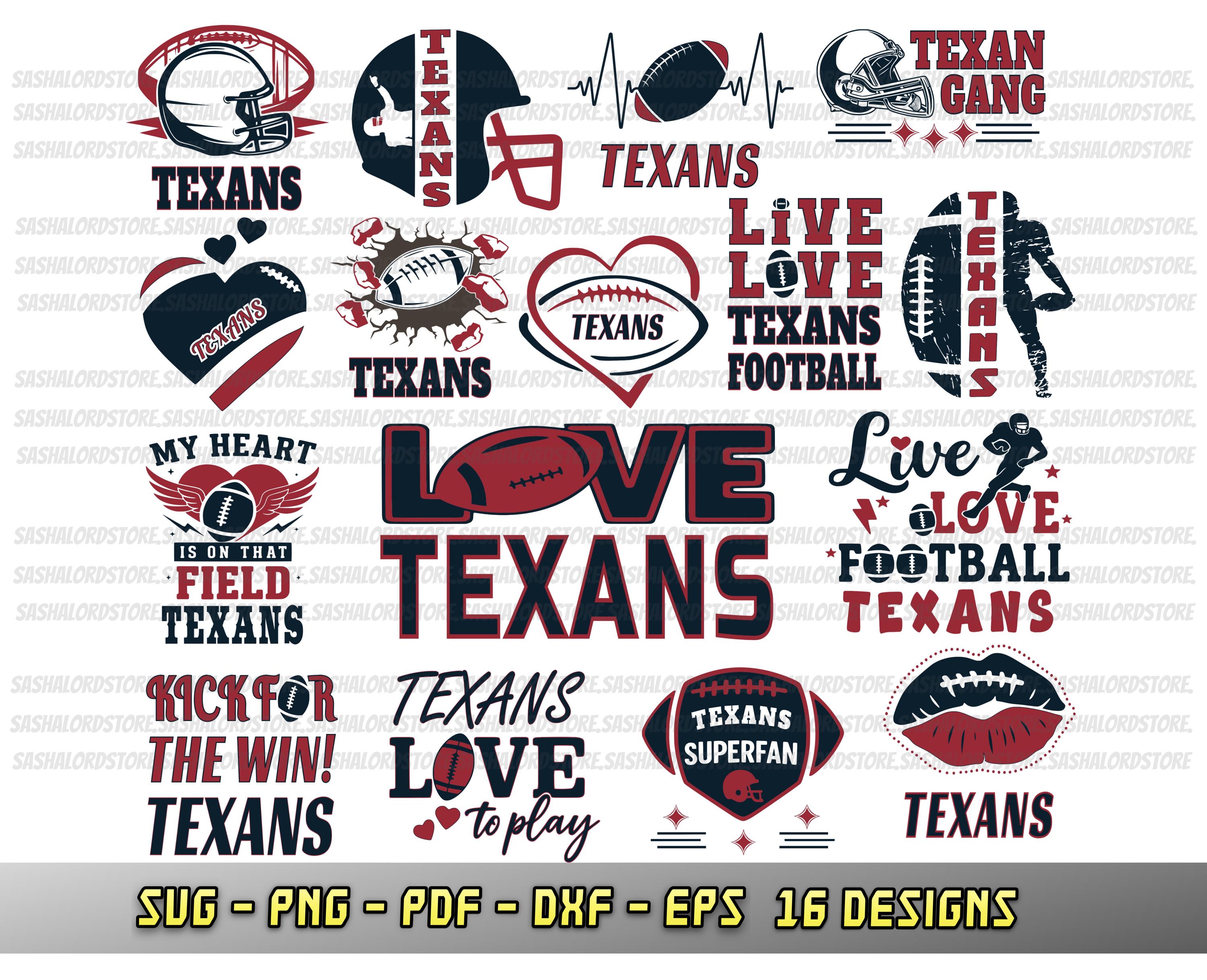 Adesivo Decalcomania Houston Texans, Logo NFL In Varie Misure