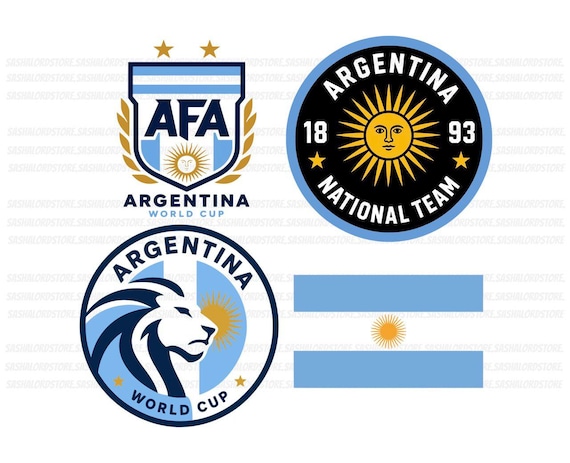 Argentina World Cup 2026 SVG PNG, AFA Soccer fan designs, Logo Style, Football Fan Shirt, Cricut file, Vamos Argentina, Crest, Silhouette