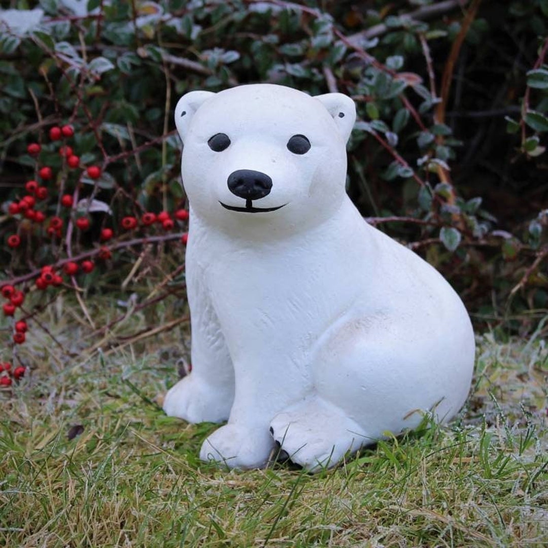 Burgess Home & Garden Standing Brown Bear Stone Statue - Large Outdoor Ornament