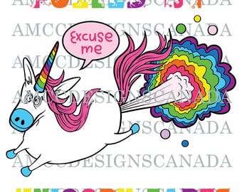 Diseño PNG de pedos de unicornio arcoíris, fondo transparente (descarga digital)
