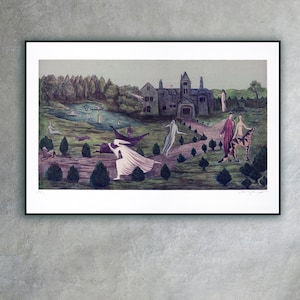 Leonora Carrington &quot;Crookhey Hall&quot; Surrealist Giclee Art Print