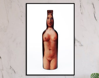Rene Magritte Print, Untitled, Woman-Bottle Print 1943, Art Poster Original Print, Abstract Art Print, Modern Art Print, High Quality Print