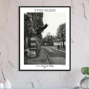 Ungerahmt, Yves Klein Fotokunst Druck, seltener Kunstdruck, Schwarzweiß-Fotografie Druck, Vintage Kunst Fotografie, Fotografie Kunstdruck