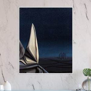 Ungerahmt, Kay Sage Druck, Midnight Street Druck, Kunst Poster Originaldruck, Abstrakter Kunstdruck, moderne Wanddekoration, Giclée-Druck