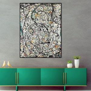 Unframed, Jackson Pollock Print, Watery Paths Print, Art Poster Original Print, Pollock Style Art, Modern Art Print, Abstract Art Print